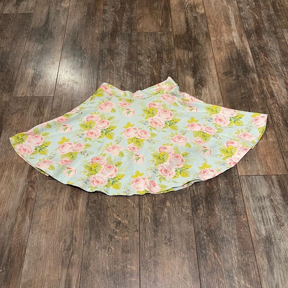 Matilda Jane Pastel Floral Skirt - Pink and Green